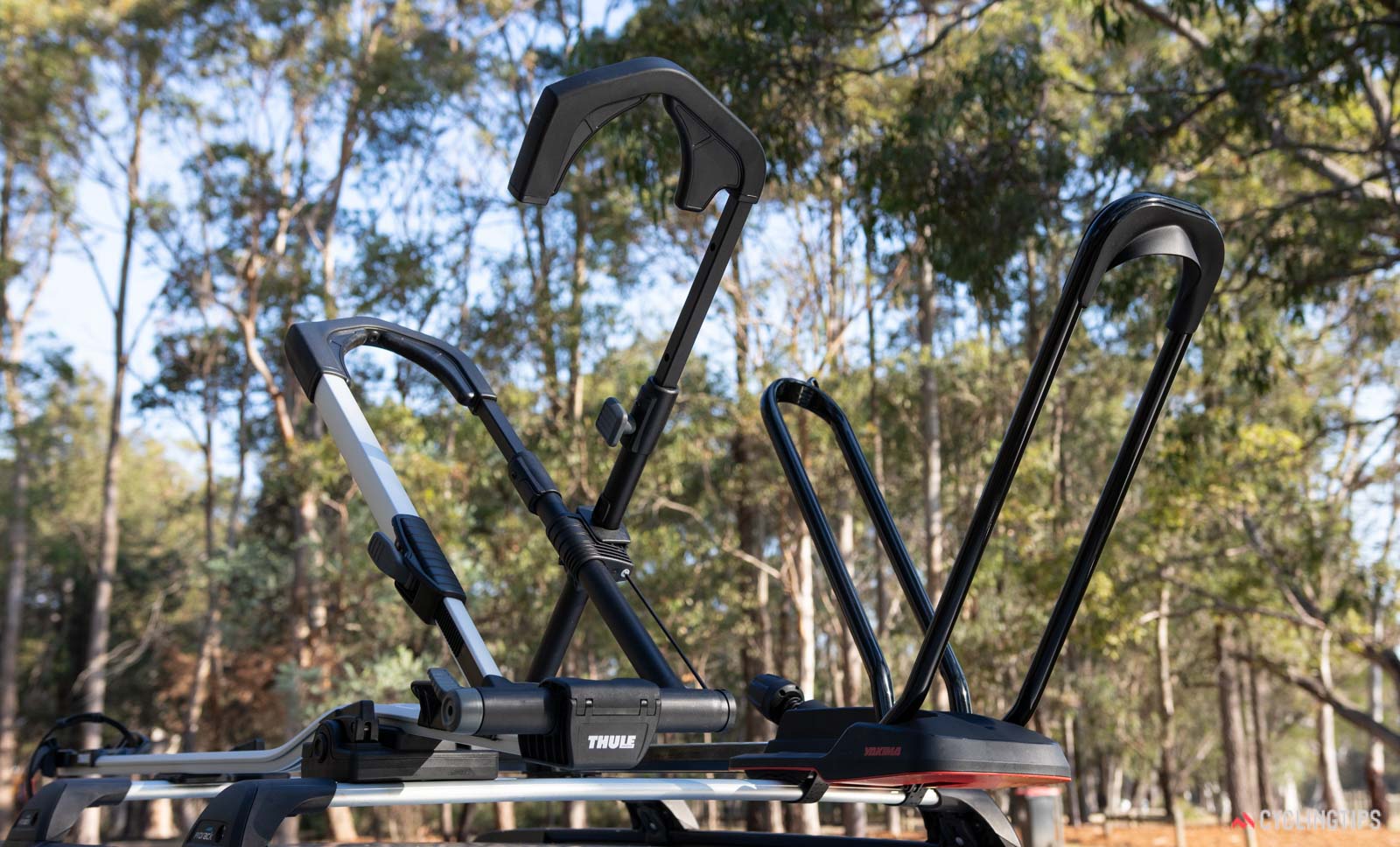 Yakima HighRoad versus Thule UpRide bike carrier review